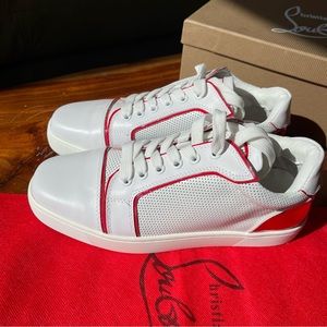 Christian Louboutin Vieirissima two-tone leather sneakers Women’s Size 40